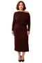 Bodycon Fit Asymmetrical Neckline Long Sleeve Plain Knitted Midi Maxi Dress for Women Winter Elegance and Comfort - 3