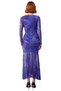 Women's Fish Scale Tulle Knitted Evening Dress Maxi Dress Boat Neck Long Sleeve Chic Night Cocktail Quality - 4