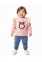 Baby Girl Transitional 6-9-12-18-24 Months Old Rabbit Printed Top and Bottom Stylish Set