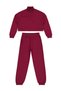Zipper Detailed Tracksuit Set for Ages 10-13 - Burgundy 13-14 Years Old