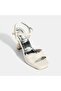 Women's White Adjustable Buckle Heeled Bridal Shoes - 6