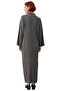 Women's Plain Pattern Mock Neck Long Low Sleeve Maxi Length Shift Fit Acrylic Knitwear Dress Casual Chic - 4