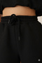 Women's Black Relaxed Fit Sweatpants with Elastic Waistband and Leg Cuffs - 3
