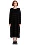 Women's A-Line Striped Crew Neck Long Standard Sleeve Knitwear Dress Stylish and Comfortable for Winter Season - 3