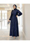 Stone Appliqué Patterned Belted Chiffon Dress -Laci - 3