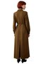 Women's A-Line Shirt Collar Maxi Length Unlined Linen Look Plain Hijab Woven Dress High Quality - 4