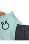 Baby Girl Transitional 6-9-12-18-24 Months Old Rabbit Printed Top and Bottom Stylish Set - 5