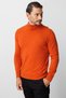 Orange Standard Fit Slim Fit Half Fisherman Straight Long Sleeve Knitwear - 2