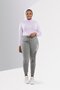 Women Sportswear Fit Drawstring Brand Logo Pull On Sweatpants, Grey - 4