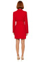 Women's Belted Button Detailed Jacket Collar Long Sleeve Woven Mini Dress Modern for Office and Work Life - 4