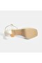Women's White Adjustable Buckle Heeled Bridal Shoes - 5