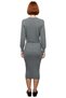 Women's Grey Midi Bodycon Knitwear Dress and Short Cardigan Two-Piece Set Autumn Winter Style Quality Chic - 4