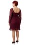Women's A-Line Lace Knitted Long Sleeve Boat Neck Mini Dress Stylish Ideal Choice for Invitations Good Quality - 4