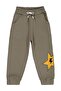 Yıldız Printed Ornamental Laced Sweatpants for Ages 6-9 - Khaki 7-8 Years