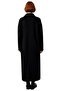 Women's Smoked Comfortable Fit Maxi Size Zippered Mock Neck Plain Pattern Long Sleeve Knitwear Dress Good Quality - 4