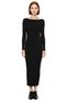 Women's Maxi Length Knitwear Mercerized Look Long Sleeve Plain Boat Neck Stylish Comfortable Dress Autumn - 3