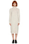 Women's Special Plain Pattern Turtleneck Midi Knit Dress Comfortable and Stylish Choice for Winter Months Quality - 3