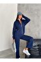 Women's Trend Modal Fabric College Collar Zippered Pocket Tracksuit Set