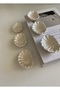 6-Piece Oyster Pearl White Coffee Side Tray