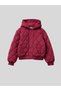 Girl's Hooded Quilted Coat 6-14 Years Old Burgundy