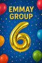 6 Year Old Number Foil Balloon (6) Gold 86cm 34”