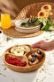 Bamboo Lara 3-Compartment Round Serving Tray - 2