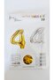 4 Year Old Number Foil Balloon (4) Gold 86cm 34” - 3