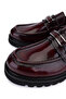 Men's Genuine Leather Claret Red Loafer Shoes - 3
