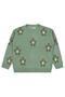 Daisy Patterned Sweater for Ages 6-9 - Khaki 7-8 Years