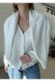 Ecru V-Neck Shawl Detailed Knitwear Cardigan - 4