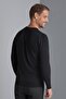 Black Slim Fit Slim Fit Crew Neck Plain Long Sleeve Knitwear - 3