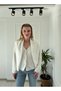 Ecru V-Neck Shawl Detailed Knitwear Cardigan - 7