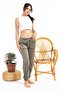 French Velvet Soft Pajamas with Ankle Cuffs/Elastic Waistband and Pockets Single Bottom Green - 4