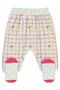 Checked Çiçek Printed 1-6 Months Single Bottom Baby - Ecru - 2
