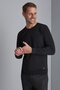 Black Slim Fit Slim Fit Crew Neck Plain Long Sleeve Knitwear - 2