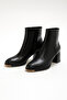 Women's Black Vicky Heeled Crocodile Patterned Leather Boots 6.5cm Byndrsl2406 - 6