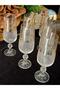 6 Person Hand-Cut Bohemia Crystal Plain Gold Gilt Brown or Water Glass Cup (180ml) Milan - 5