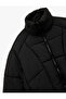 Polar Pocketed Mock Neck Long Sleeve Zippered Water Repellent Crop Puffer Coat - 6