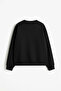 Hoodless Relaxed Fit Women's White Basic Sweatshirt - 2