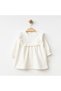 Girl's Dress Gift Newborn Baby Girl Ecru & Pink Checkered Ruffle Dress Cotton Fabric