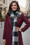 Women's Premium Soft Plaid Boucle Scarf Plaid Shawl Scarf - 7