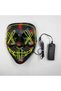 Halloween Vendetta Neon Light-Up Party Mask in Bright Green - 3