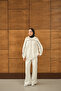 Women's Robe Piped Sets White - 2