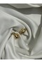 Damla Model Gold Color Zircon Stone Earrings - 3