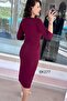 Double-Breasted Collar Buckle Viscose Dress 6K177 - 2