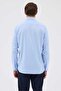 Non Iron Iron-Free Button-Down Collar 100% Cotton Oxford Comfort Fit Blue Men's Shirt - 6