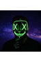 Halloween Vendetta Neon Light-Up Party Mask in Bright Green - 6
