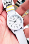 Original Men's Wristwatch 10 Atm Water Resistant White Color Silicone Band - Qqe2002C5 - 4