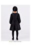Wednesday Costume Bowknot Solid Black Long Sleeve Girls' Dress - 5