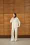 Women's Robe Piped Sets White - 4
